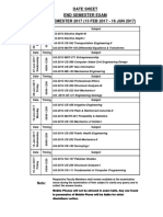 UG Date Sheet ESE Spring 2017