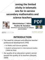 Overcoming The Limited Interactivity in Telematic Sessions For In-Service Secondary Mathematics and Science Teachers