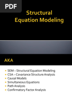 Structured Equation Modeling