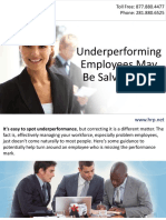 Underperforming Employees May Be Salvageable