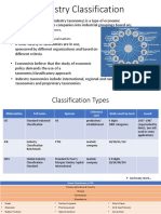 Industry Classification: - Similar Production Processes, - Similar Products, or - Similar Behavior in Financial Markets
