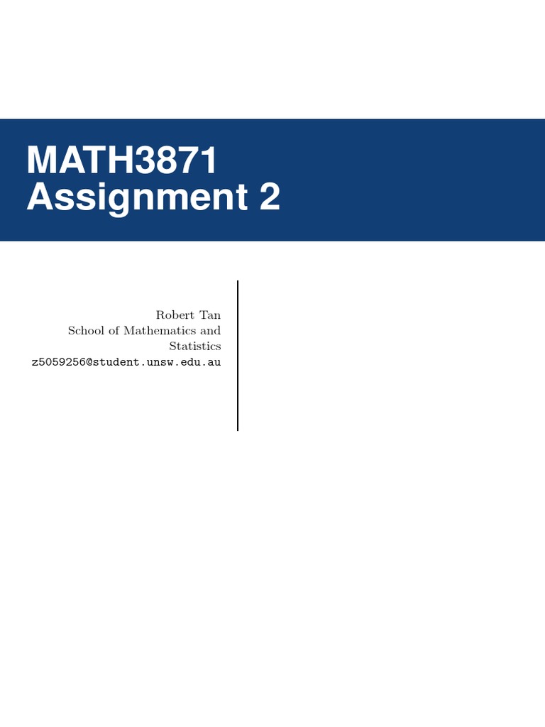 Assignment 2 Pdf Standard Deviation Errors And Residuals
