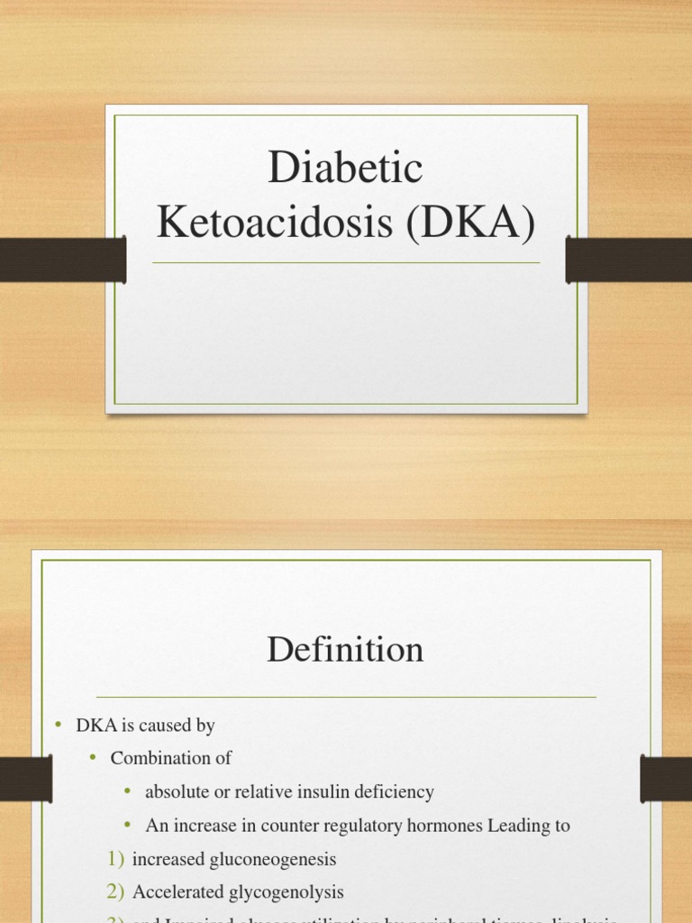 Diabetic Ketoacidosis (DKA) - Presentation Slide Edited | PDF ...