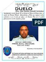 Obituario Oficial Jefe Perez Raul