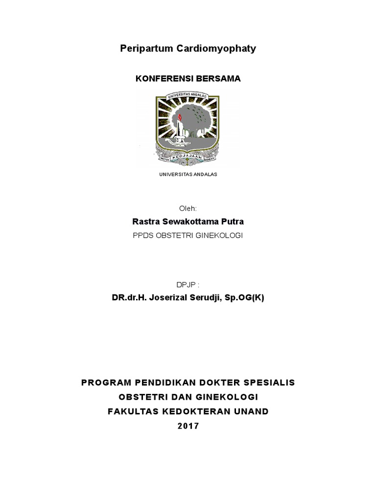 Peripartum Kardiomiopati: Diagnosis & Manajemen | PDF