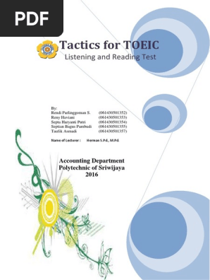 Tactics For TOEIC: Listening and Reading Test | PDF