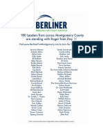 Berliner List of Supporters