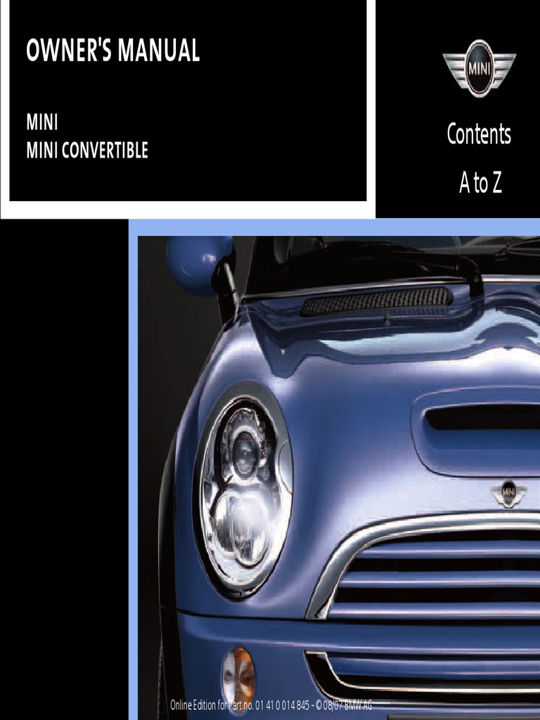 mini cooper service manual pdf download