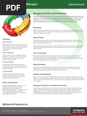 Hitachi ID Identity Manager Brochure