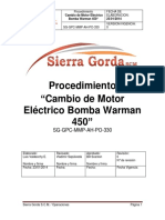 SG-GPC-MMP-AH-PO-330 Cambio de Motor Eléctrico Bomba Warman 450