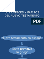 Códices y Papiros Del Nuevo Testamento