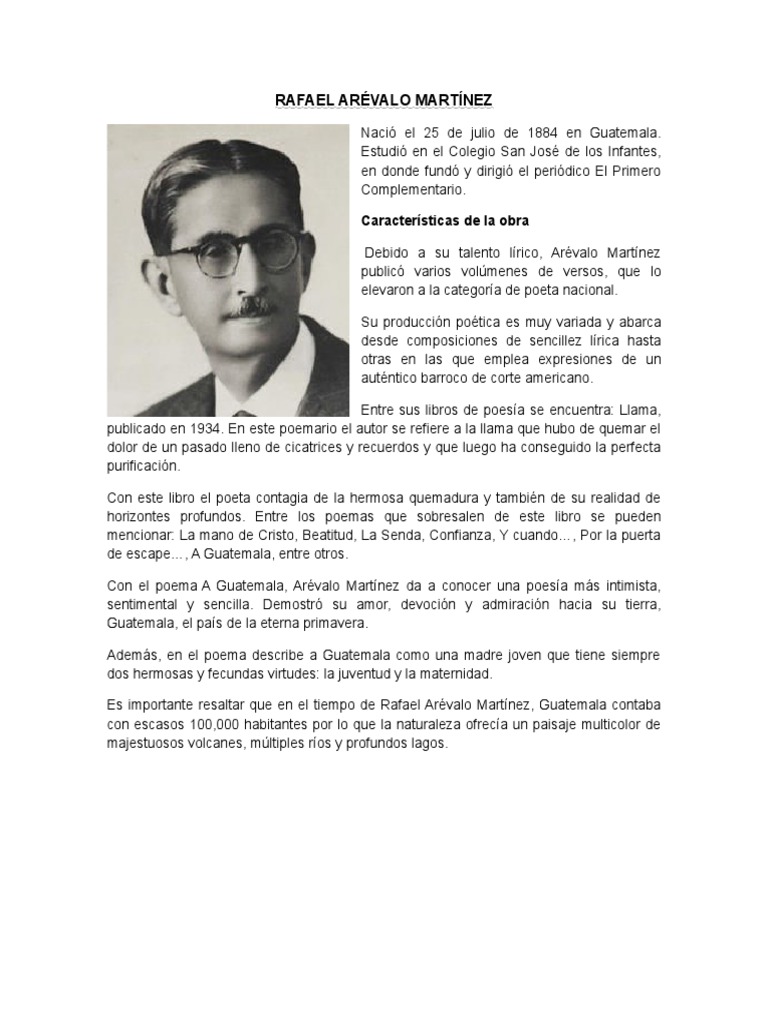 Rafael Arévalo Martínez | PDF