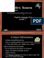 Mrs. Rosene: English Language Arts Grade 7