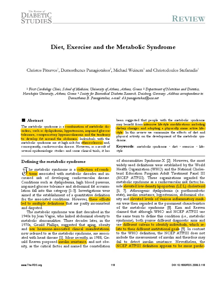 EXERCISE GUIDELINES FOR METABOLIC SYNDROME visual data 3