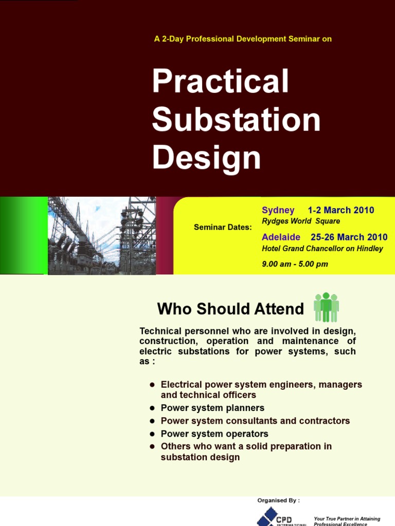 Substation Design Seminar Checklist | PDF | Energy Technology | Power ...