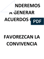 Aprenderemos A Generar Acuerdos Que Favorezcan La Convivencia