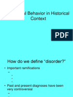 Abnormal Behavior in Historical Context