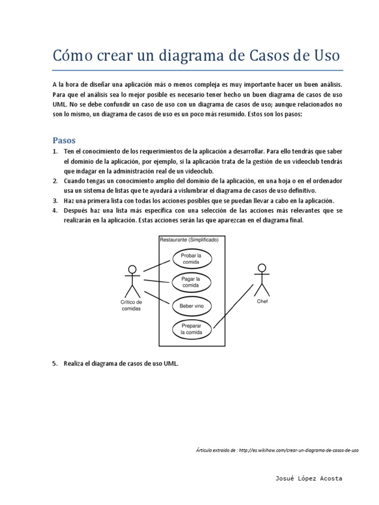 Cómo Crear Un Diagrama de Casos de Uso | PDF | Caso de uso | Ingeniería ...
