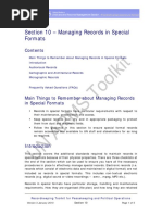 Managing Records Special Format
