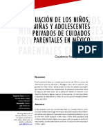 Situación de Los Niños, Niñas y Adolescentes Privados de Cuidados Parentales en México