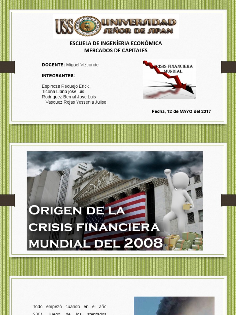 Crisis Financiera Del 2008 | PDF | Crisis financiera de 2007-2008 ...
