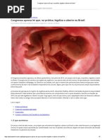 Congresso Aprova Lei Que, Na Prática, Legaliza o Aborto No BrasilCongresso Aprova Lei Que, Na Prática, Legaliza o Aborto No Brasil