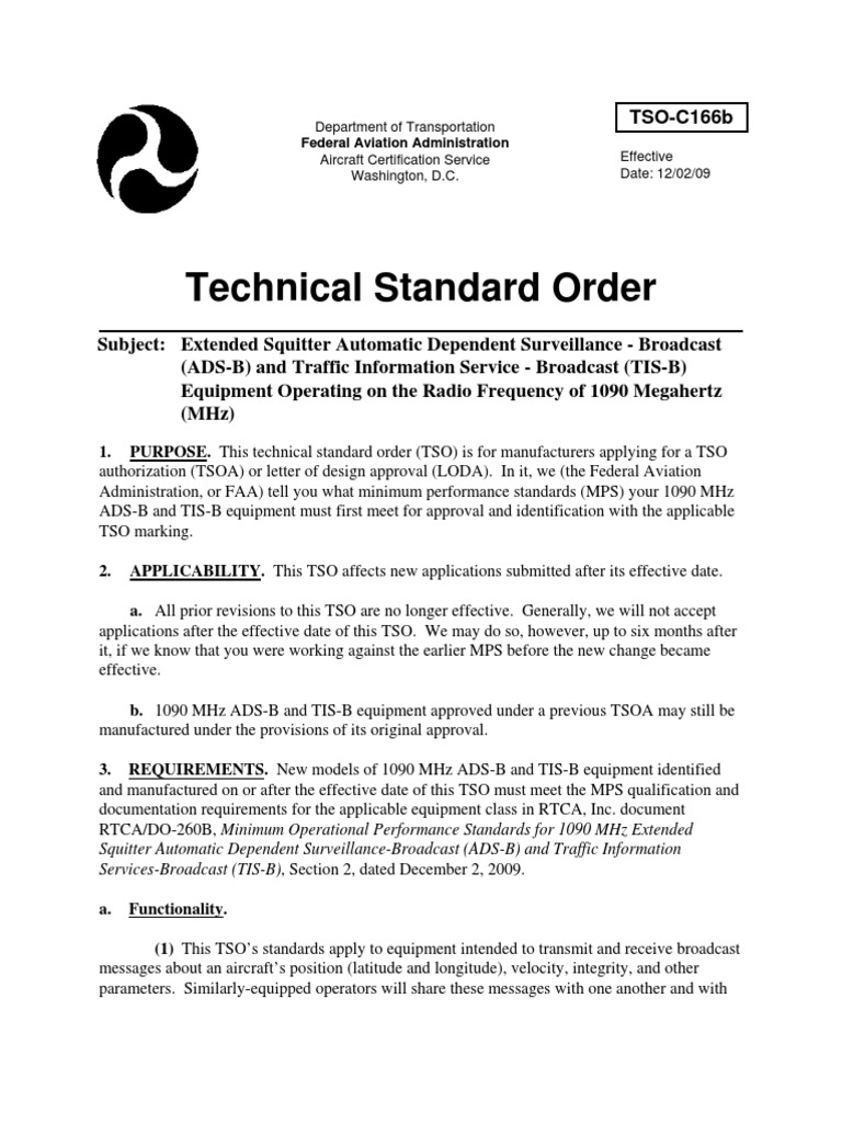 TSO-166b.pdf | Systems Engineering | Electronics