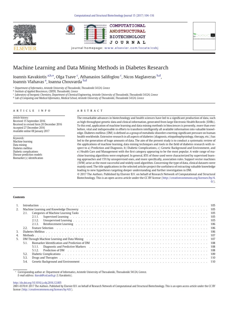 Diabetes Research PDF | PDF | Machine Learning | Data Mining