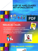 Taller de Habilidades Metafonológicas Kinder Silaba Inicial