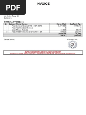 Nota Penjualan Laptopdoc