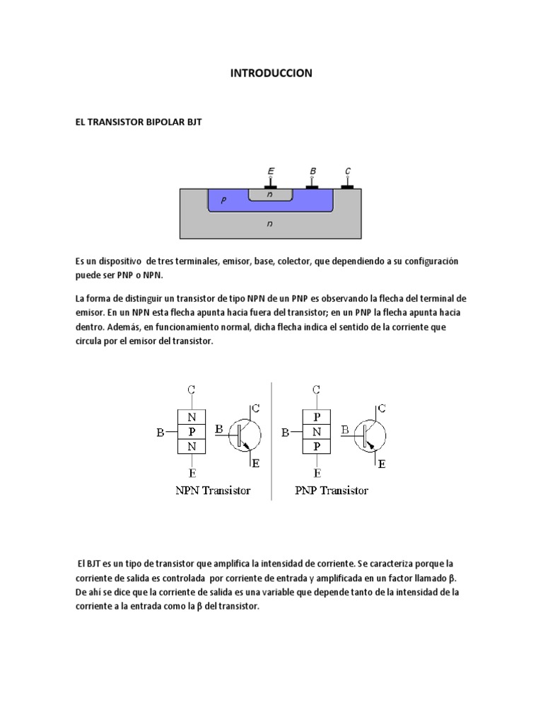 INTRODUCCION y Conclusion Practica 6 Transistor de unión bipolar