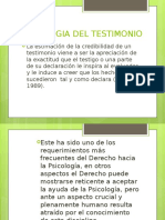 Psicologia Del Testimonio