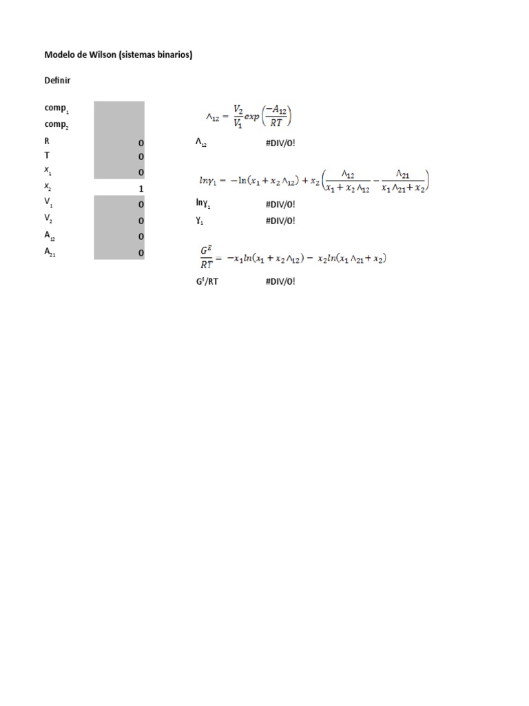 Modelo de Wilson | PDF