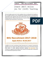 BHU Recruitment