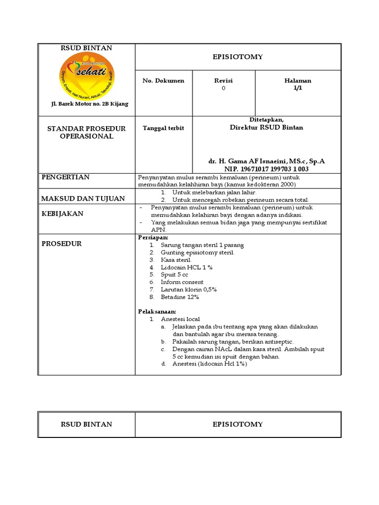 Sop Ruang Bersalin