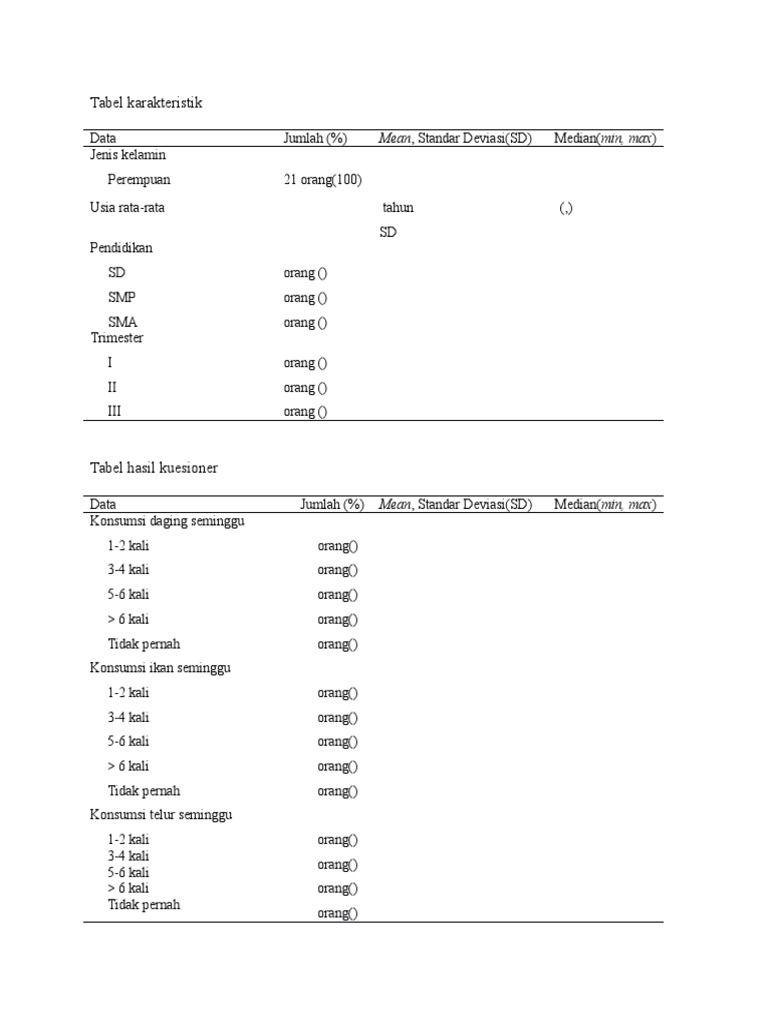 Tabel Hasil Kuesioner | PDF