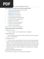 List of Best Movies | PDF | Cinema | Entertainment Award