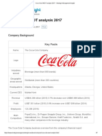 Coca Cola Swot Analysis 2017 - Strategic Management Insight