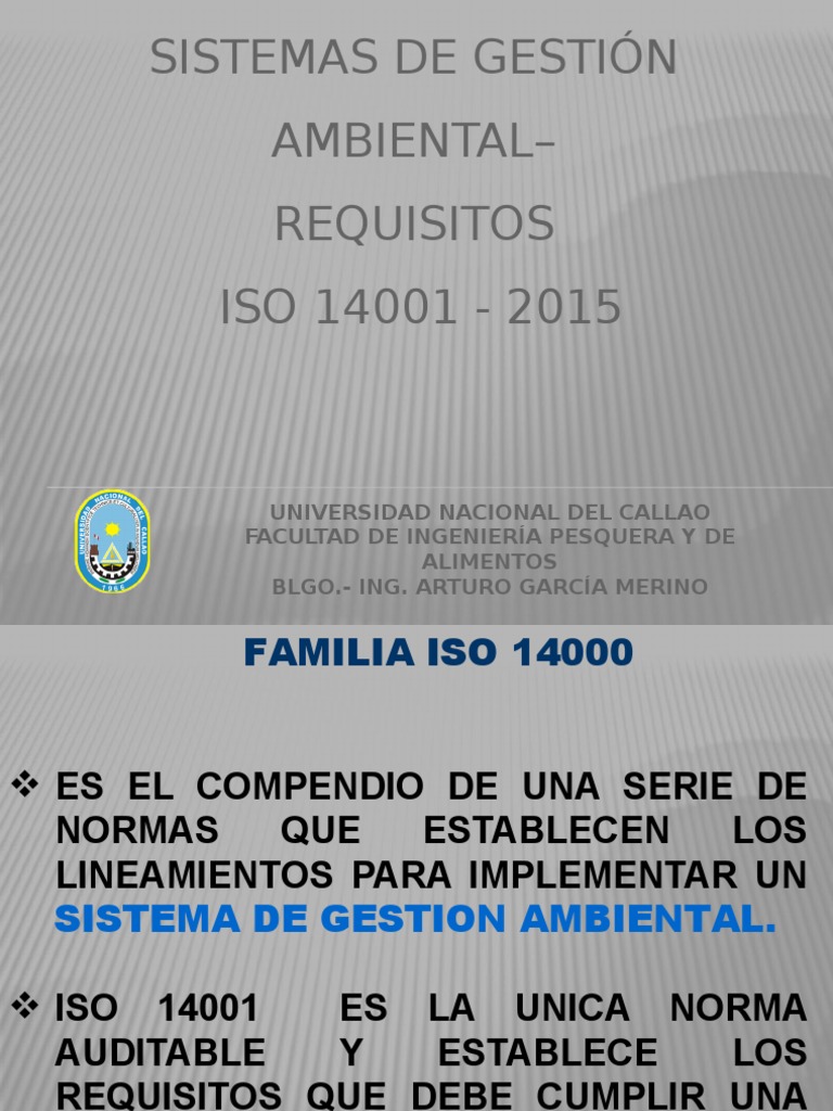 Iso 14001-2015 | PDF | Planificación | Entorno natural