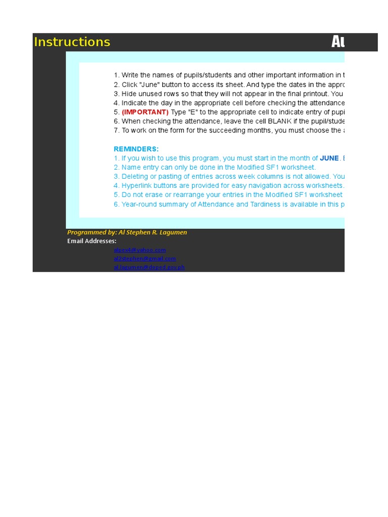 Attendance Tracking for Students SF2 | PDF | Schools