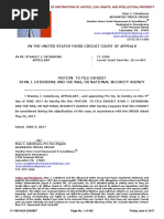 USCA Third Circuit Case No. 17-1904 US District Court Case 17-0897 MOTION TO FILE EXHIBIT STAN J. CATERBONE AND THE NSA, OR NATIONAL SECURITY AGENCY, June 9, 2017