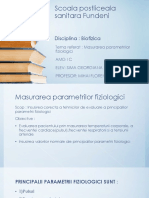 Masurarea Parametrilor Fiziologici Prezentare Powerpoint