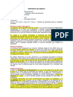 Propuesta de Crédito Emp La Peruanita