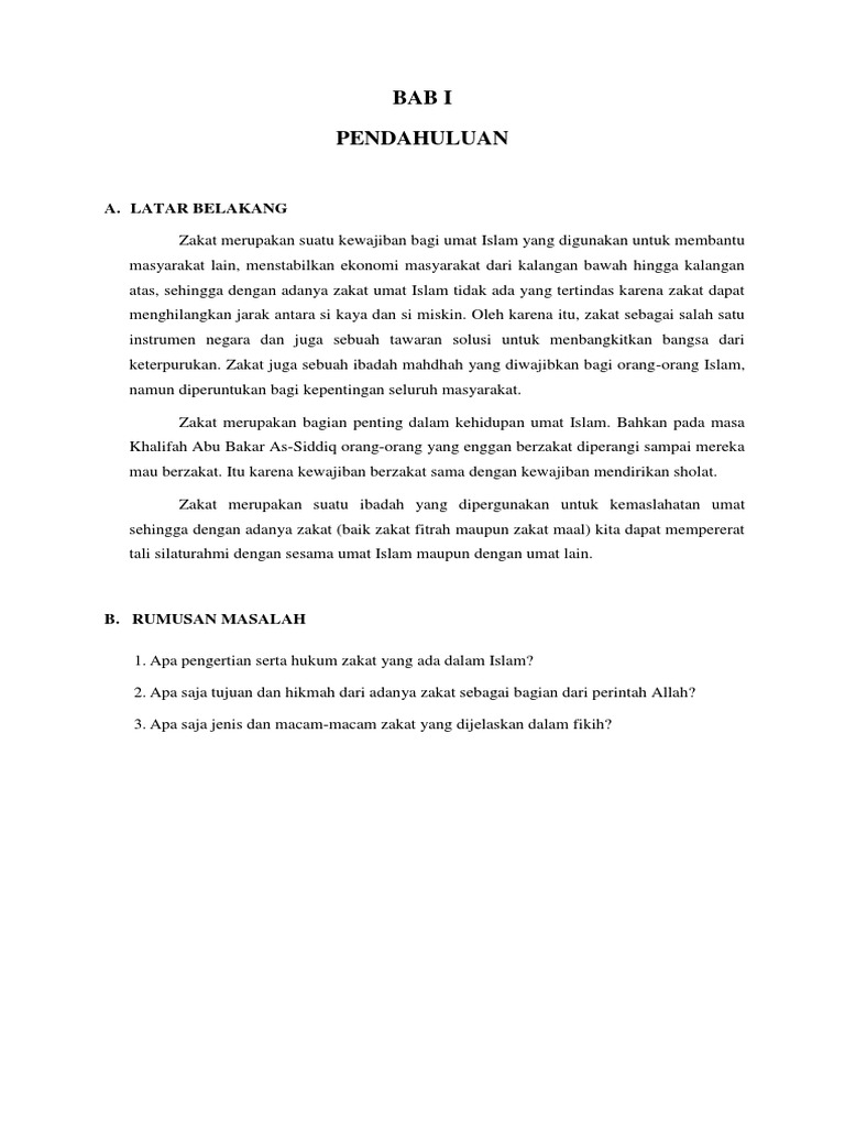 13+ Makalah Zakat Mal Dan Perhitungannya