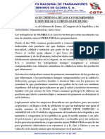 Sindicato de Obreros de Gloria Se Pronuncia Sobre Caso Pura Vida