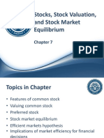 CH 07 - Stocks, Stock Valuation, Etc