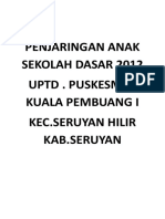 Penjaringan Anak Sekolah Dasar 2012