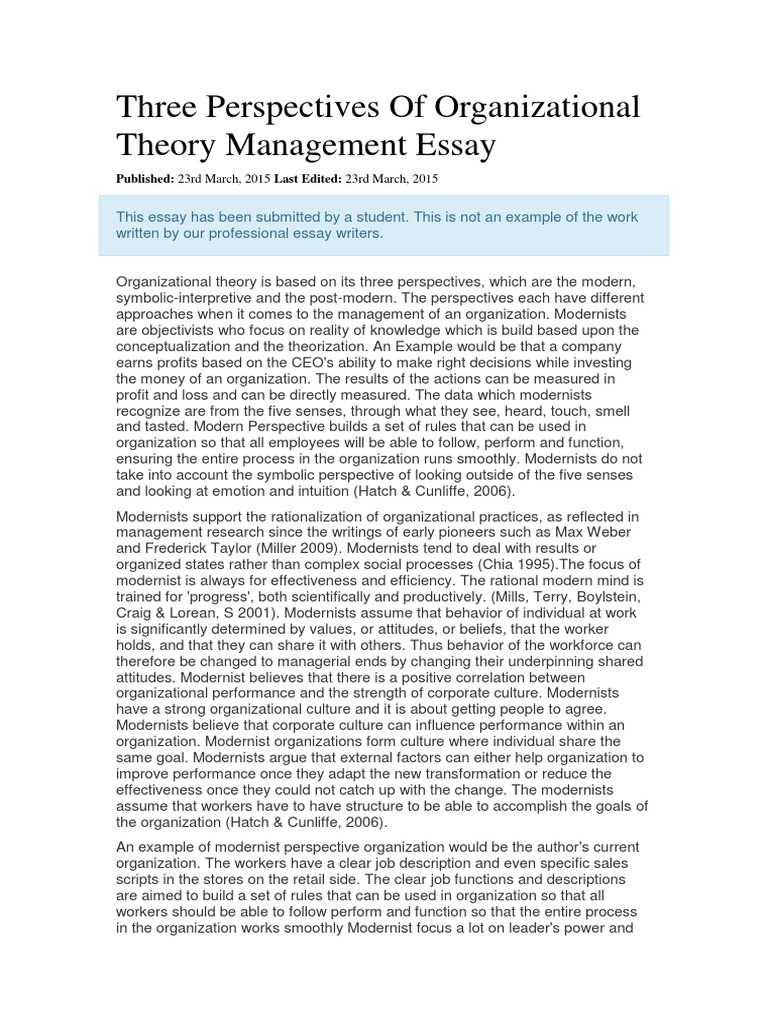 Organizational theory pdf picture