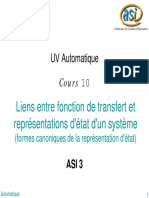 Liens Entre Fonction de Transfert Et Représentations D'état D'un Système PDF