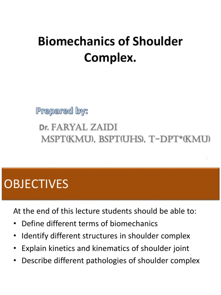 Biomechanics of the Shoulder Complex | PDF | Anatomical Terms Of Motion ...